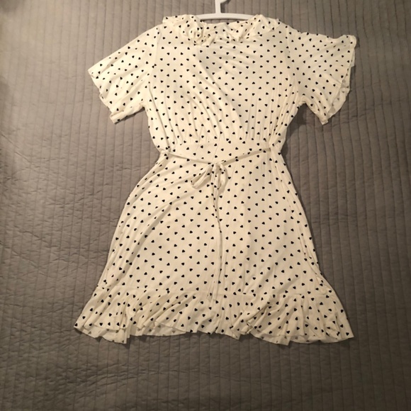 Plus Printed Heart Wrap Ruffle Dress (NEW) - Picture 2 of 5